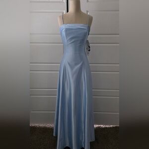 Simple Light Blue A-line Formal Dress